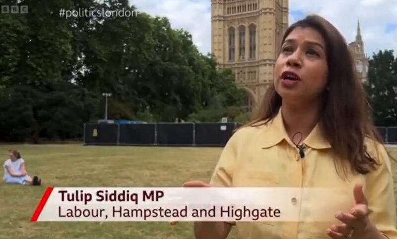 Tulip speaking to BBC London