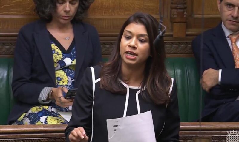 Tulip speaking in Parliament