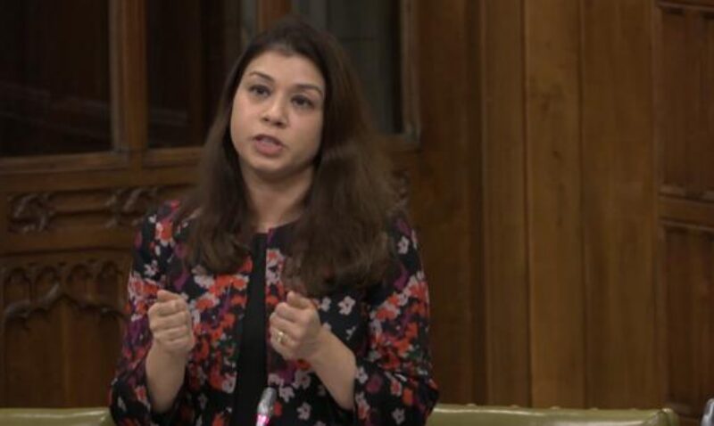 Tulip speaking in Parliament