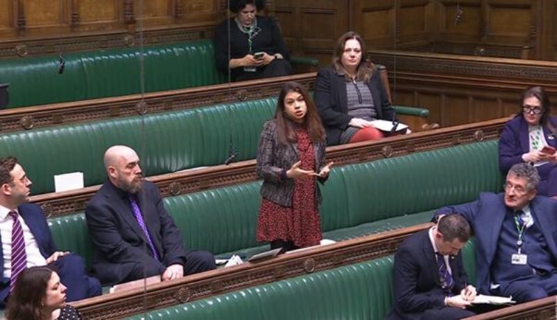 Tulip speaking in Parliament 