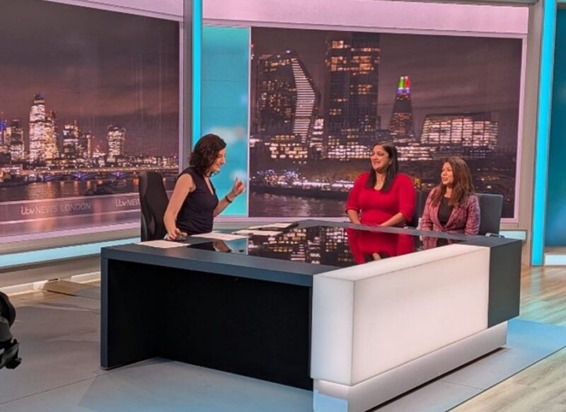 Tulip and Sanju on ITV News