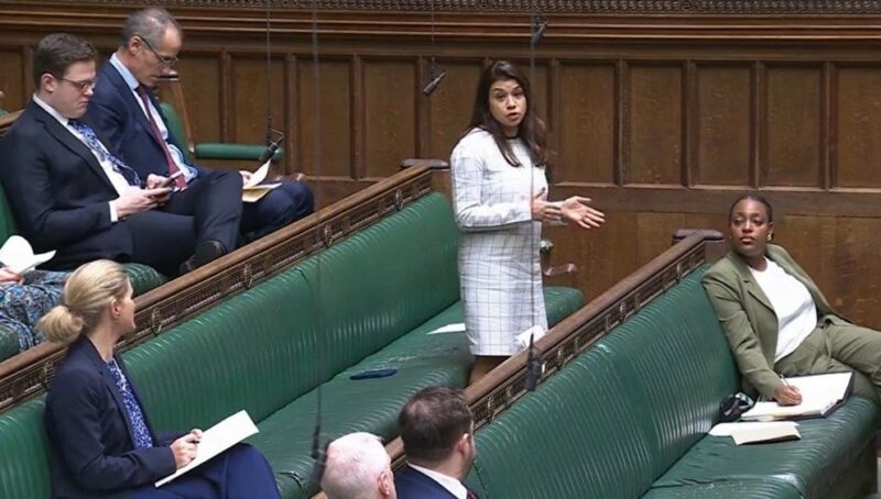 Tulip speaking in Parliament