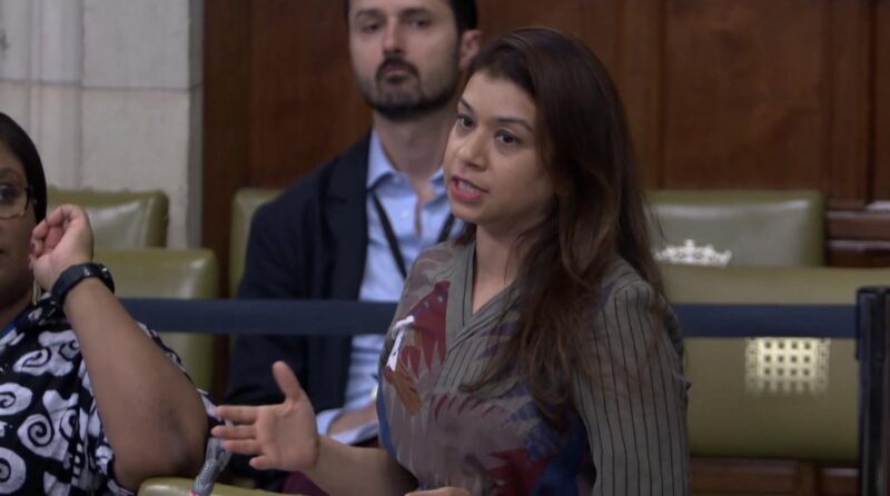 Tulip speaking in Parliament 